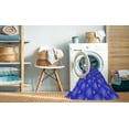 thumbnail image 2 of Ahgly Company Machine Washable Indoor Round Transitional Canary Blue Area Rugs, 8' Round, 2 of 7
