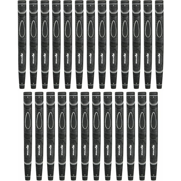 25 Pack Karma Black Dual Touch Midsize Putter Grip
