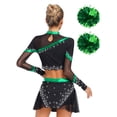 thumbnail image 2 of Moggemol Tenues de Cheerleading pour Femmes 3 Pcs Ensemble d'Uniforme de Cheerleading Vert G, 2 of 5