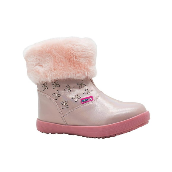 Bota De Invierno Para Niña Color Rosa Afelpada 12-17 coral 16.5