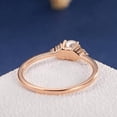 thumbnail image 5 of Women's Pearl Diamond Encrusted Ring Stylish Ring Engagement Ring Ring Silver Women (Rose Gold, 7), 5 of 5