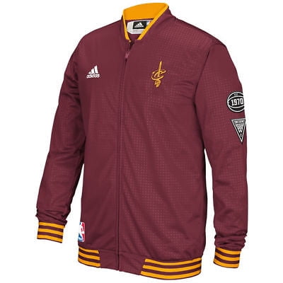 Adidas Cleveland Cavaliers Men's On Court Warm-Up Jacket Maroon by Adidas