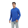 thumbnail image 3 of Zfeel Hooded Pullover for Men, Men's Active Hoodie, Moisture-Wicking & Lightweight, Royal, S, 3 of 5