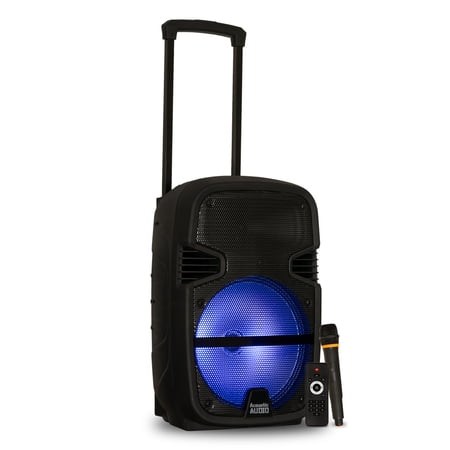 Acoustic Audio PRTY122 Battery Powered 12" Bluetooth Speaker with LED Display and Wireless