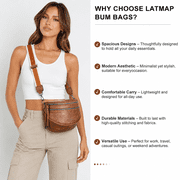 LATMAP Crossbody Sling Bag For Women&Men Brown