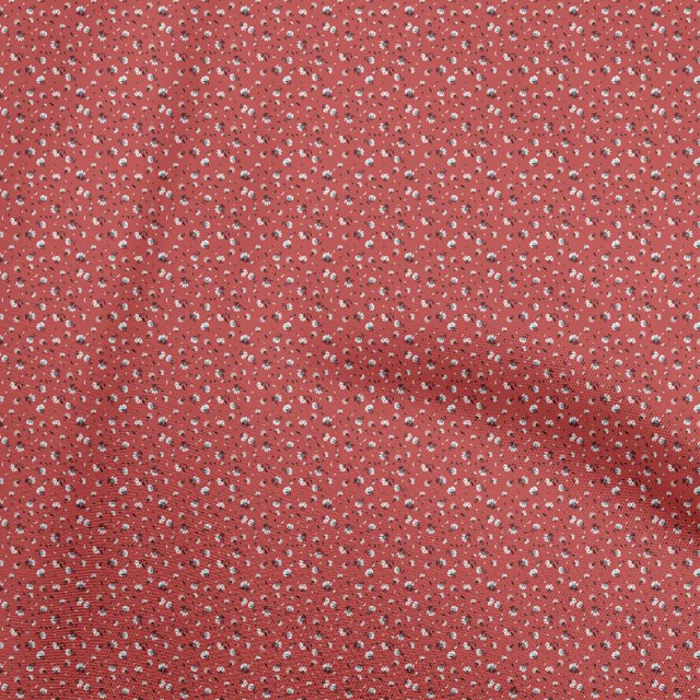 oneOone Cotton Cambric Red Fabric Floral Sewing Craft Projects Fabric Prints By Yard 42 Inch Wide