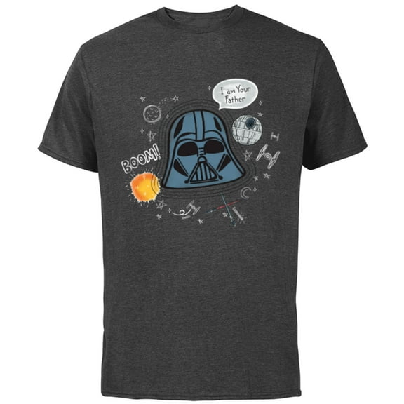 Star Wars Darth Vader Drawing I Am Your Father - Short Sleeve Cotton T-Shirt for Adults - Customized-Charcoal