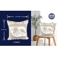 thumbnail image 2 of Beach House Shell Tan Stuffed Decorative Throw Pillow Beach Home Décor-2pk, 2 of 8