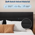 thumbnail image 6 of Bed Frame with Headboard,Upholstered Platform Bed with Wood Slats Support, No Box Spring Needed, Easy Assembly, Noise Free, Beige Velvet, 6 of 10
