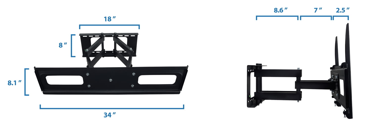 Mount-It! Swiveling TV Wall Mount | Fits 32-70 Flat Screen TVs | 132 LBS Capacity