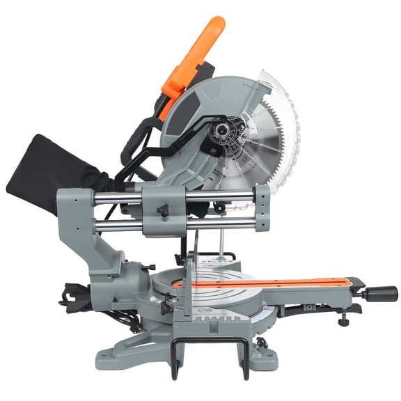 10-Inch Sliding Compound Miter Saw, Corded 15 Amp Miter Saw, Double Bevel with 100-Tooth Carbide Blade, LED Light, Angle Adjustable for Precision Cuts on Wood, Decking, Laminates