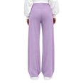 thumbnail image 6 of Ovbmpzd Purple Yoga Pants Womens Petite Ladies Wide-Leg Leggings High Waist Casual Long Leggings,M, 6 of 6