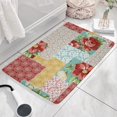 thumbnail image 3 of Pioneer Flower Floral Print Flannel Non Slip Door Rugs,Washable Door Mats Indoor,Decorative Door Mats,Dirt-Resistant and Absorbent Doormat for Entrance,Bedroom,Kitchen,Bathroom,23.5"x16", 3 of 5