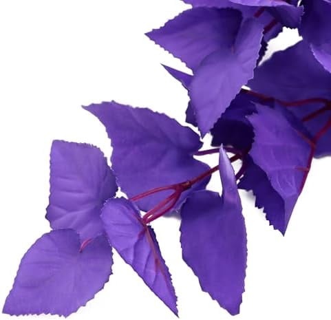 Silk Aquarium Plants, 16 Inch Artificial Silk Plants Decorations for Fish Tank,Aquarium Décor Plastic Plants (Purple, 2 Pack)