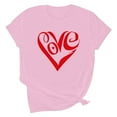thumbnail image 3 of Tbopshirt Valentine's Day T-Shirts for Women Short Sleeve Graphic Tees, Plus Size Womens Tops,Valentines Day Fashion Printed T-shirt S-XXXL, 3 of 4