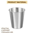 thumbnail image 3 of 4 Pcs 304 Stainless Steel Cups,10.14oz/300ml Water Glasses Cup Metal Tumbler Silver, 3 of 7