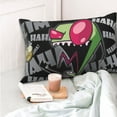 thumbnail image 6 of Invader Zim Animation Pillowcase Cushion Pillow Covers With Hidden Zipper Pillow Case Decor For Bed Dorm Sofa Couch Car 16"x24", 6 of 8