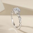 thumbnail image 5 of Eclet Jewels 14K White Gold Plated Ring - Round Cut 0.8 Ct Excellent White Diamond Ring - Criss Cross Multi Shank Engagement Diamond Ring - Infinity Twisted Cross Over Shank Engagement Ring, 5 of 10