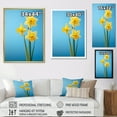 thumbnail image 4 of Designart "Daylight'S Yellow And Green Daffodils" Daffodils Floater Framed Canvas Art Print, 4 of 5