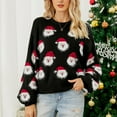 thumbnail image 2 of adviicd Ugly Christmas Sweaters for Women Soft Cute Crew Neck Funny Wintertime Holiday Parties Knitted Pullover (Black, M), 2 of 6