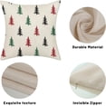 thumbnail image 3 of Christmas Pillow Covers 18x18 Inch 2 Pcs Red Green Black Christmas Tree Decor Throw Pillows Winter Xmas Holiday Outdoor Farmhouse Decoration Pillowcase Linen Cushion Cover for Couch Sofa Bed, 3 of 6