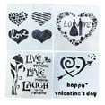 thumbnail image 4 of Valentine's Gift Baking Templates Embossing Plastic Template Spray Floral Cake Molds PET Material, 4 of 21