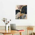 thumbnail image 3 of Chilfamy Abstract Canvas Prints Wall Art Texture Paint Stains Blue Rose Gold and Pink Picture Wall Decor For Bathroom Bedroom Living Room 16x20 in, 3 of 5