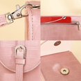 thumbnail image 4 of Bolso de mensajero para mujer, bolso de hombro con hebilla de cinturón, bolso para teléfono móvil con patrón de cocodrilo (marrón), 4 of 5