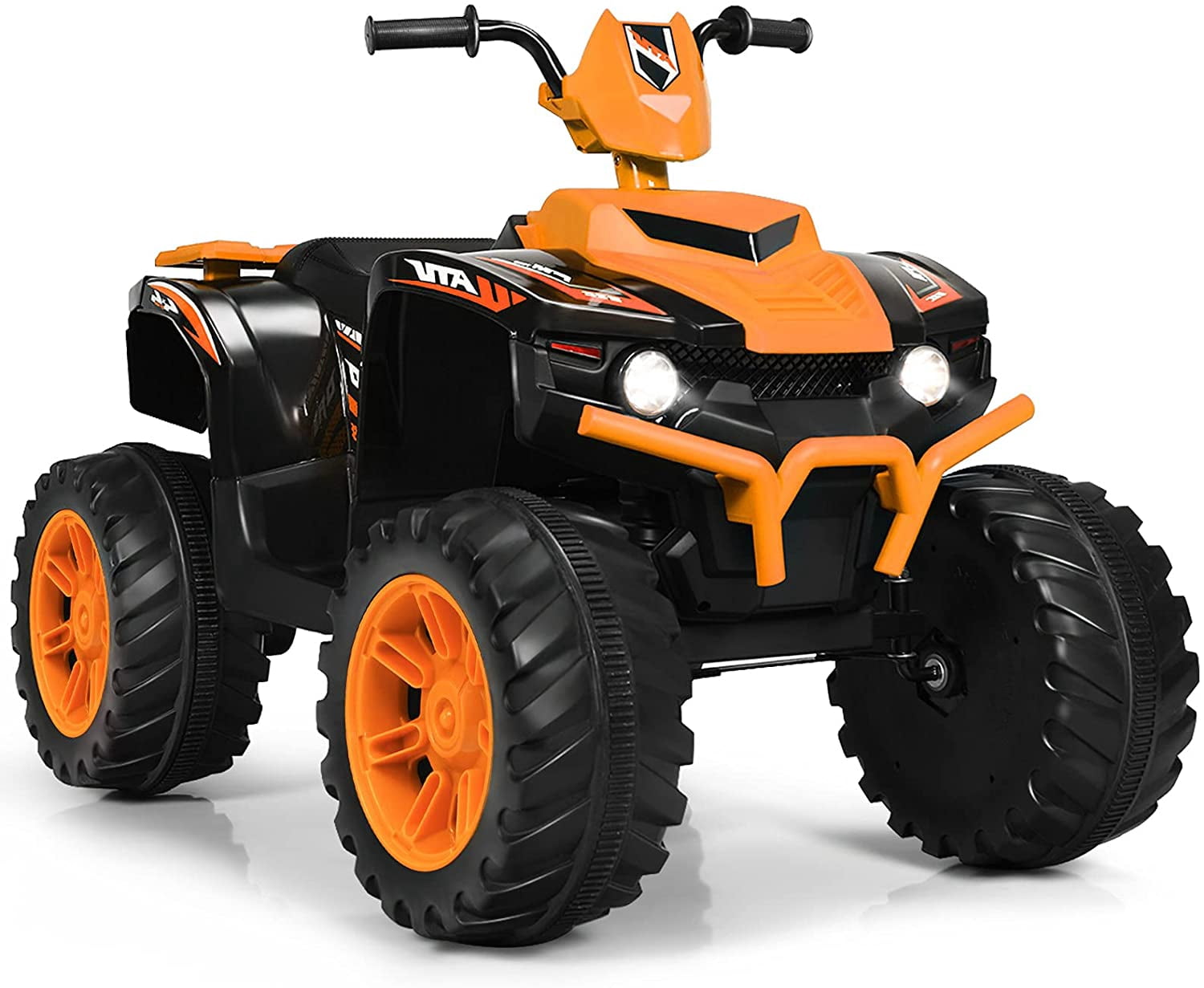 Infans 12V Kids 4-Wheeler ATV Quad Ride On Car w/ LED Light & Music Orange