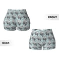 thumbnail image 5 of Yiaed Sea Otter Print Women's Athletic Shorts Running Shorts Sporty Short High Waisted Elastic Workout Shorts for Yoga Gym Running & Sports -XX-Large, 5 of 7