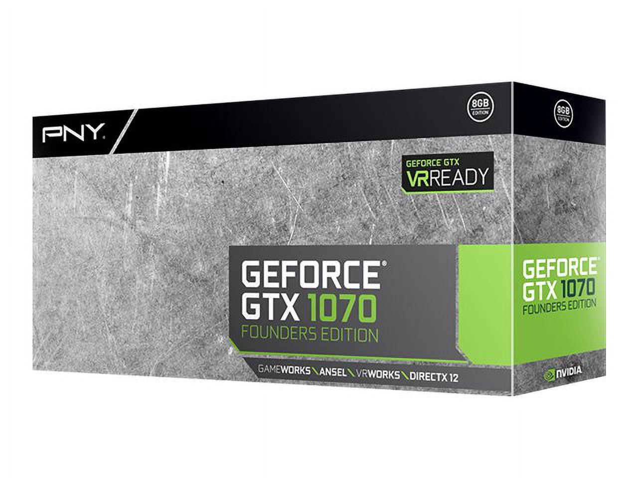 PNY GeForce GTX 1070 - Founders Edition - graphics card - GF GTX 1070 - 8 GB