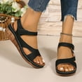 thumbnail image 6 of CHGBMOK Womens Sandals Leather with Adjustable Buckle & Ankle Straps Comfy Wedge Heel for Summer Casual Wear,Sizes 36-43, 6 of 9