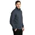 thumbnail image 4 of Port Authority F295 Mens Slub Fleece 1 by 4-Zip Pullover, Slate Grey - 3XL, 4 of 6