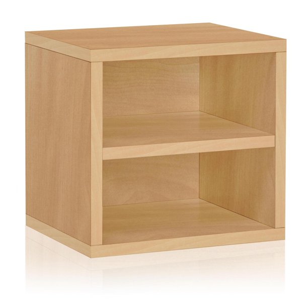 Way Basics Eco Stackable Connect Storage Cube with Shelf and Cubby