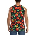 thumbnail image 4 of Balery Tomatoes Men's Sleeveless Muscle Shirts Workout Tank Top, Moisture Wicking, Odor Protection-Large, 4 of 8