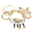 thumbnail image 4 of Rhinestone Keychain Unique Cute Little Donkey Design Rhinestone Keychain Charm Ornament for Bag Car Pendant, 4 of 12