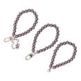 thumbnail image 4 of Cordón de muñeca de mano de perla pulido fino alto brillo 3 piezas hebilla de metal llavero de perla para bolsos ANGGREK  Otros, 4 of 8