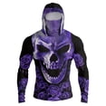 thumbnail image 5 of Mens Sun Protection Fishing Hoodie with Face Cover Long Sleeve 3d Skull Breathable Slim Fit Sun Shirts for Athletic Running Gym Workout, 5 of 7