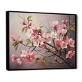 thumbnail image 2 of Designart "Apple Blossom Monochromatic gracefulness XV" Apple Blossom Floater Framed Wall Decor, 2 of 7