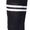 Black, White, variant on Women's Ribbed Athletic Thigh Highs, Black/White, O/S