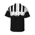 thumbnail image 3 of Piano Keys Men's 3d Print Casual Button Down Shirts, Novelty Hawaiian Short Sleeves L, 3 of 9