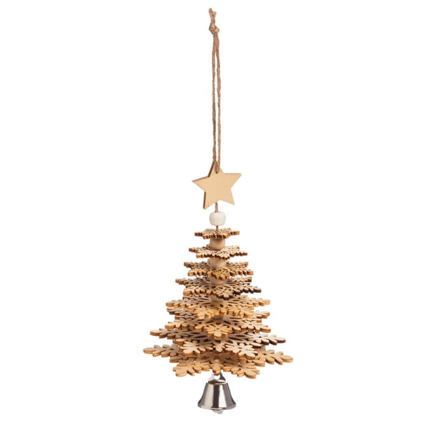 Evergreen Wood Christmas Tree 3D Ornament, 10.6'' x 3.9'' x 3.9