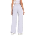 thumbnail image 5 of VV AVEORS Wide Leg Sweatpants Women Baggy Fall Casual High Waisted Drawstring Sweat Track Pants | Cozy Trendy Lounge Daily Autumn Trousers White 2XL, 5 of 8