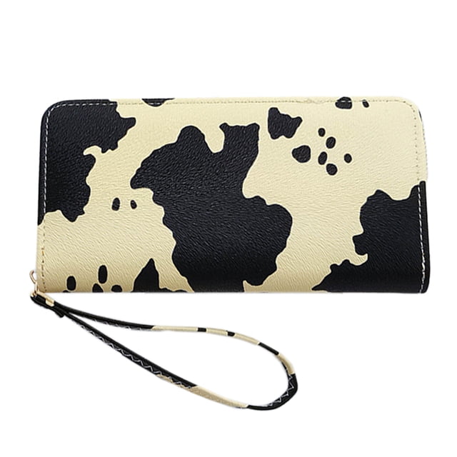 Cow Printed Wallet for Women Girls Cute Stylish Leather Purses