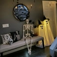 thumbnail image 4 of 5FT Halloween Decorations Outdoor, Cute Halloween Decorations Indoor, Spooky Ghost Halloween Decor with Witch Hat, Scary Ghosts Decor with LED Lights for Front Porche Yard Garden Home, 4 of 9