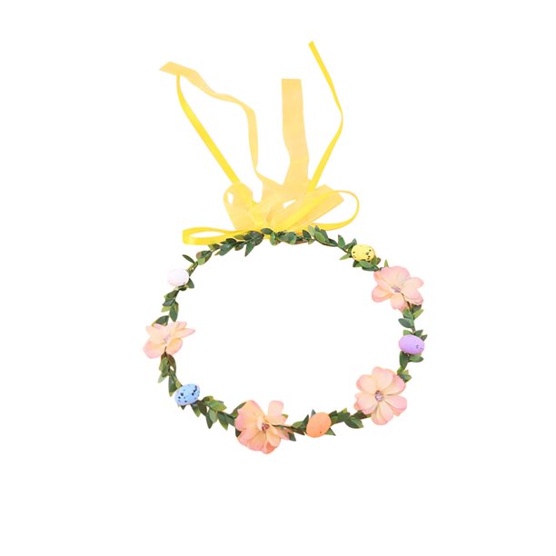 Corona de Pascua con flores artificiales para el pelo, ideal para niños y adultos.