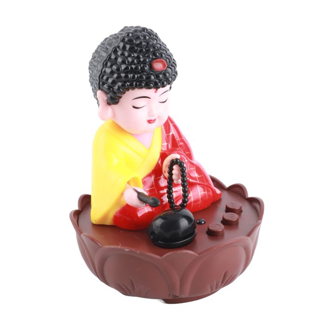 Estatua Decorativa De Buda Cantando, Volumen Ajustable De Plástico, 400MAH, 6 Canciones, Estatua Decorativa De Buda Musical Para El Hogar