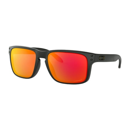 Oakley OO9102-E255 Standard Fit Holbrook Sunglasses, Matte Black/Prizm ...