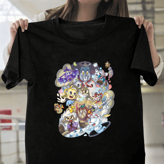 The Delicious Last Course Cuphead Retro Game Video Art Unisex T-Shirt, up to size 3XL.