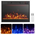 thumbnail image 1 of Giantex 23" Electric Fireplace Insert, 750W/1500W Fireplace Heater w/Remote Control, Adjustable Flame Color, 1 of 10